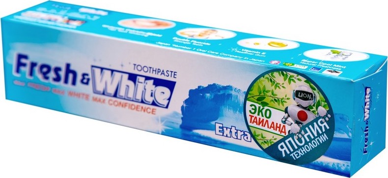 Отбеливающая зубная паста, супер прохладная мята Fresh & White вид 1