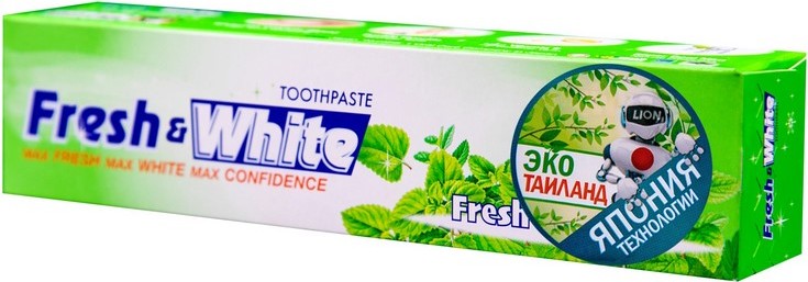 Зубная паста для защиты от кариеса, прохладная мята Fresh & White вид 1