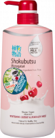 Крем-гель для душа Shokubutsu Monogotari, вишня с молоком