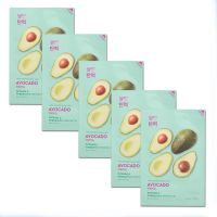 Pure Essence Mask Sheet Avocado набор из тканевых масок для лица, 23 мл*5 шт, Holika Holika