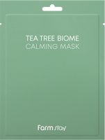 FARMSTAY Tea Tree Biome Calming Mask интенсивно успокаивающая тканевая маска для лица с чайным деревом, 25 мл, FARMSTAY