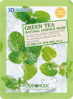 Успокаивающая тканевая 3D маска с экстрактом зеленого чая Green Tea Natural Essence Mask