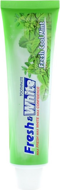 Зубная паста для защиты от кариеса, прохладная мята Fresh & White вид 2