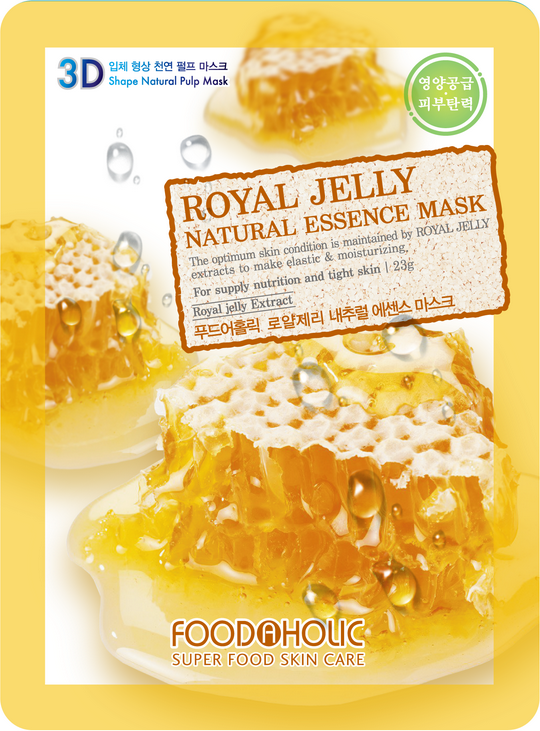 Тканевая 3D маска с экстрактом пчелиного маточного молочка Royal Jelly Natural Essence Mask