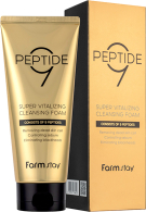 FARMSTAY Peptide9 Super Vitalizing Cleansing Foam Восстанавливающая пенка для лица с пептидами