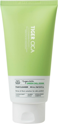 Успокаивающая пенка для лица с экстрактом центеллы азиатской Tiger Cica Green Chill Down Foam Cleanser вид 6