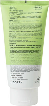 Успокаивающая пенка для лица с экстрактом центеллы азиатской Tiger Cica Green Chill Down Foam Cleanser вид 8