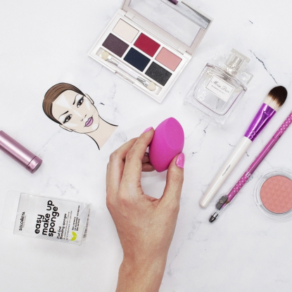 Косметический спонж для макияжа со срезом Flat End Blending Sponge вид 1