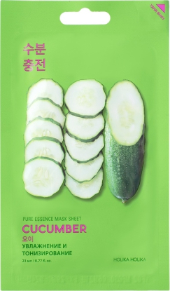 Успокаивающая тканевая маска Pure Essence Mask Sheet Cucumber, огурец