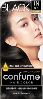 Confume Hair Color 1N(Black) краска для волос чёрный