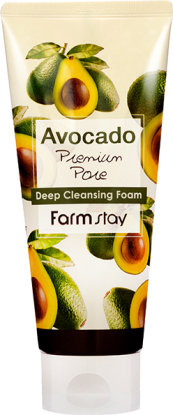 FARMSTAY Avocado Premium Pore Deep Cleansing Foam Увлажняющая пенка для лица с авокадо вид 3