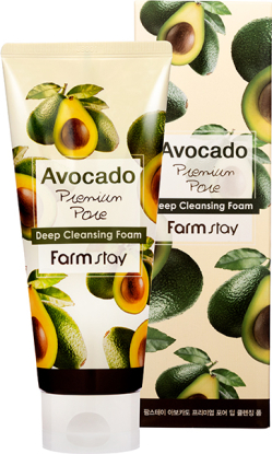 FARMSTAY Avocado Premium Pore Deep Cleansing Foam Увлажняющая пенка для лица с авокадо