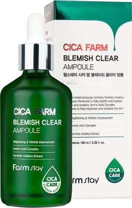 FARMSTAY Cica Farm Blemish Clear Ampoule сыворотка для лица с центеллой против покраснений вид 2
