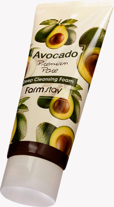 FARMSTAY Avocado Premium Pore Deep Cleansing Foam Увлажняющая пенка для лица с авокадо вид 5