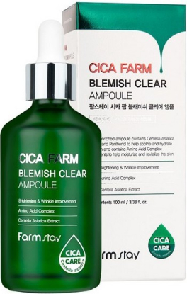 FARMSTAY Cica Farm Blemish Clear Ampoule сыворотка для лица с центеллой против покраснений