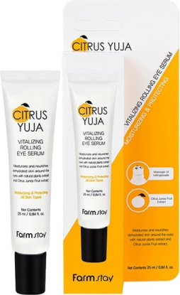 FARMSTAY Citrus Yuja Vitalizing Rolling Eye Serum витаминизирующая сыворотка-роллер для области вокруг глаз вид 2