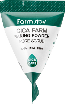 FARMSTAY Cica Farm Baking Powder Pore Scrub успокаивающий скраб для лица с центеллой вид 1