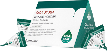 FARMSTAY Cica Farm Baking Powder Pore Scrub успокаивающий скраб для лица с центеллой