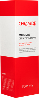 FARMSTAY Ceramide Moisture Cleansing Foam Питательная пенка для лица с церамидами вид 1