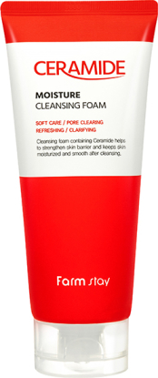 FARMSTAY Ceramide Moisture Cleansing Foam Питательная пенка для лица с церамидами вид 2