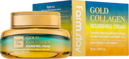 FARMSTAY Gold Collagen Nourishing Cream питательный крем для лица с коллагеном и золотом