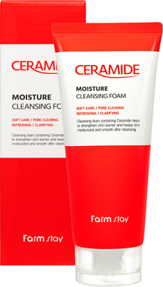 FARMSTAY Ceramide Moisture Cleansing Foam Питательная пенка для лица с церамидами вид 4