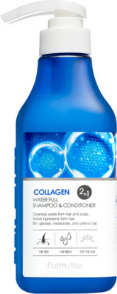FARMSTAY Collagen Water Full Shampoo & Conditioner увлажняющий шампунь-кондиционер для волос