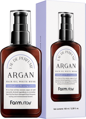 FARMSTAY Eau De Perfume Argan Hair Oil White Musk Восстанавливающее масло для волос с ароматом белого мускуса вид 2