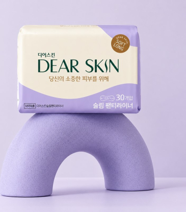 Dear Skin Slim Long Panty Liners ультратонкие ежедневные прокладки для нормальных выделений (2 капли), 30 шт вид 2